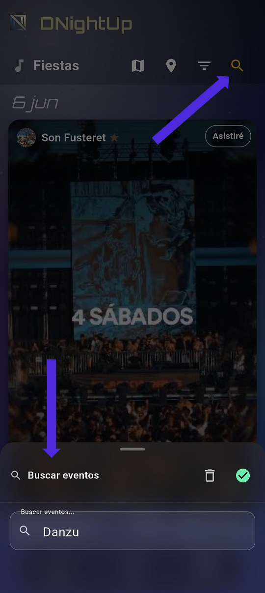 Filtros activos en feed