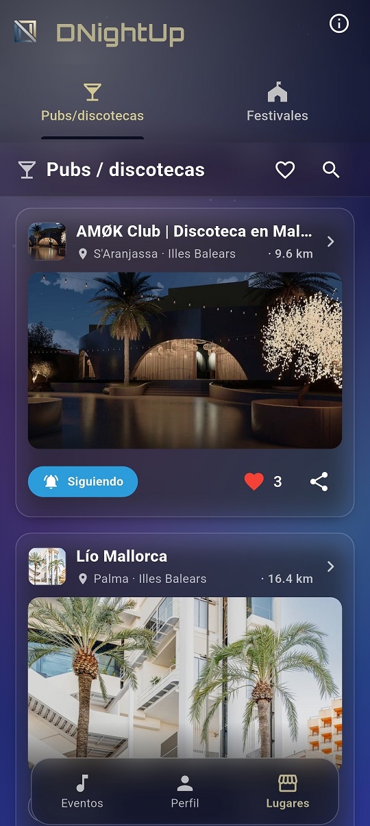 Listado de locales (seguir)