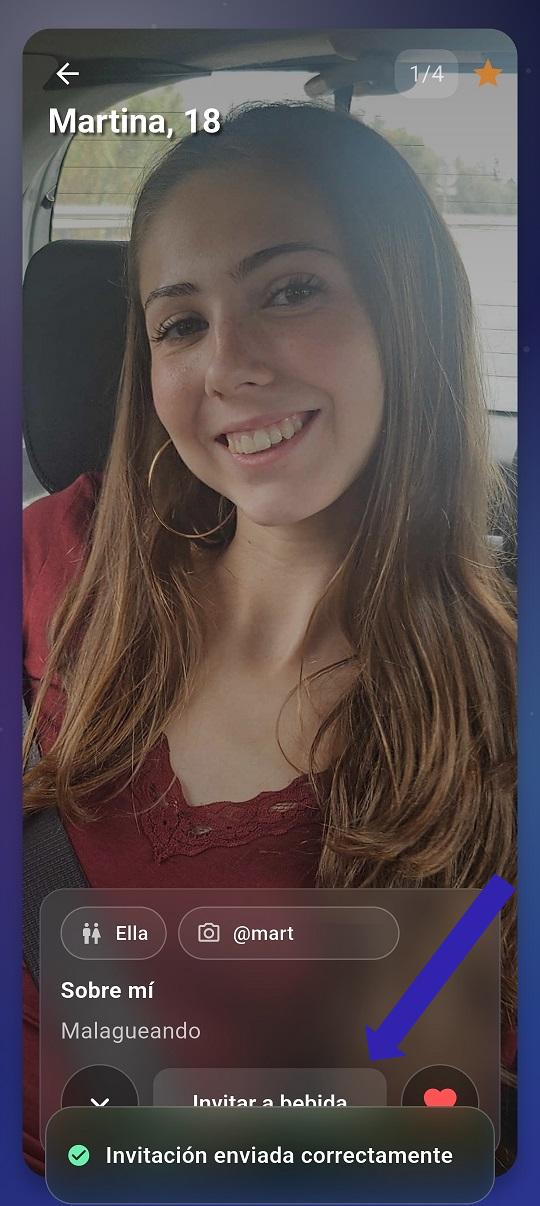 Perfil de usuario con invitación